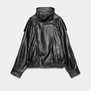 ZARA Faux Black Leather Jacket - Size M
